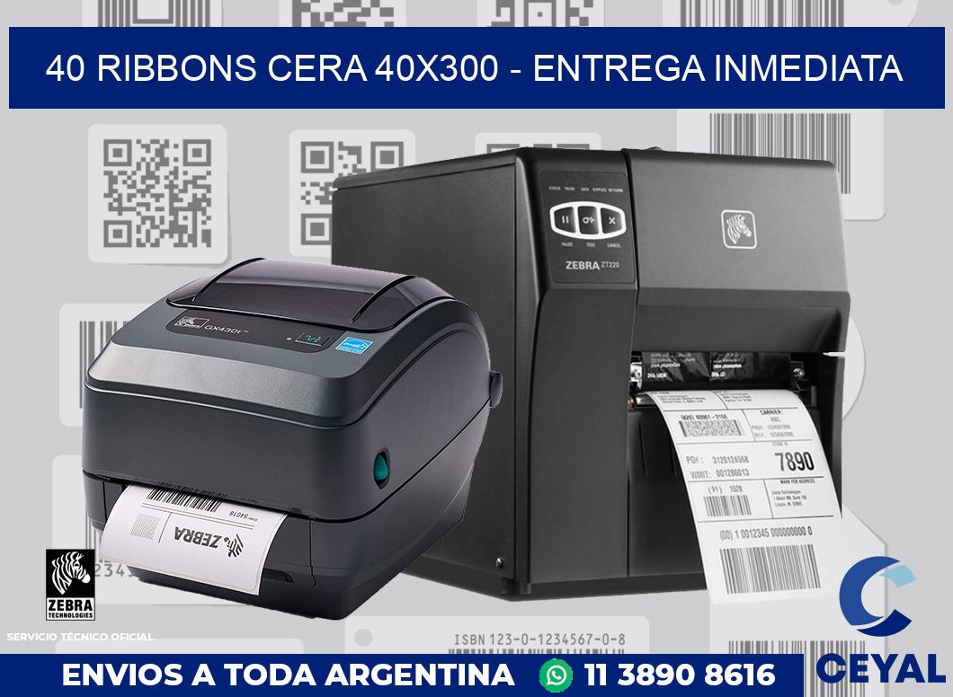 40 Ribbons cera 40x300 - Entrega inmediata