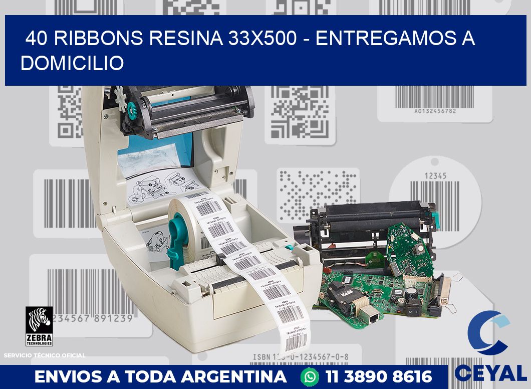 40 Ribbons resina 33x500 - entregamos a domicilio