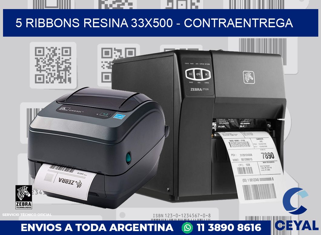 5 Ribbons resina 33x500 - contraentrega