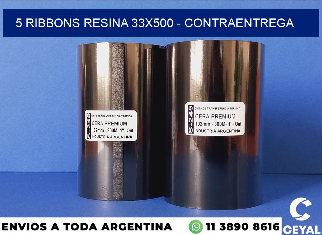 5 Ribbons resina 33×500 – contraentrega