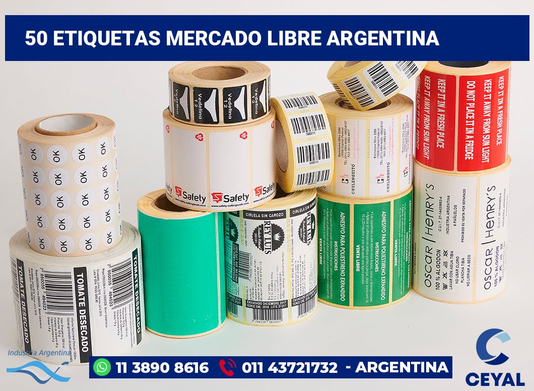 50 Etiquetas mercado libre argentina