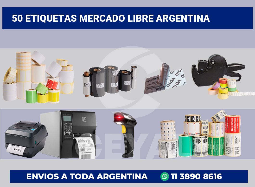 50 Etiquetas mercado libre argentina