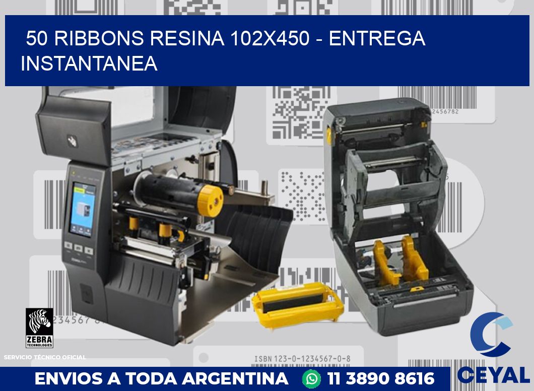 50 Ribbons resina 102x450 - entrega instantanea