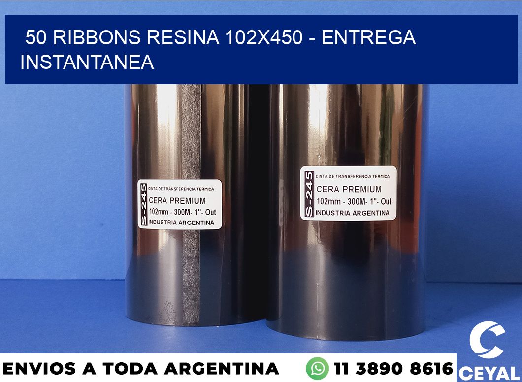 50 Ribbons resina 102×450 – entrega instantanea