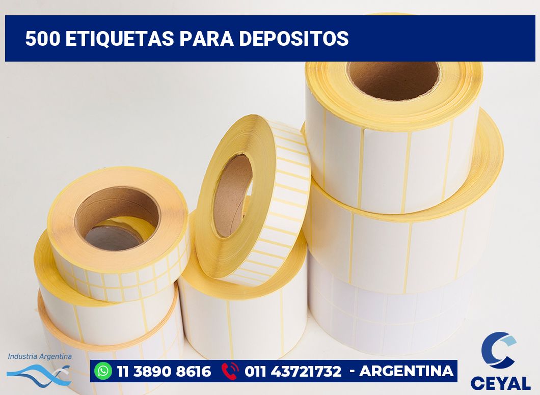 500 Etiquetas para depositos