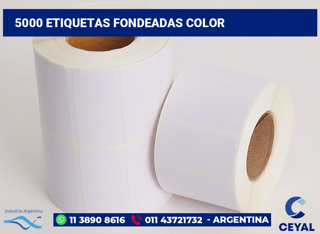 5000 Etiquetas fondeadas color
