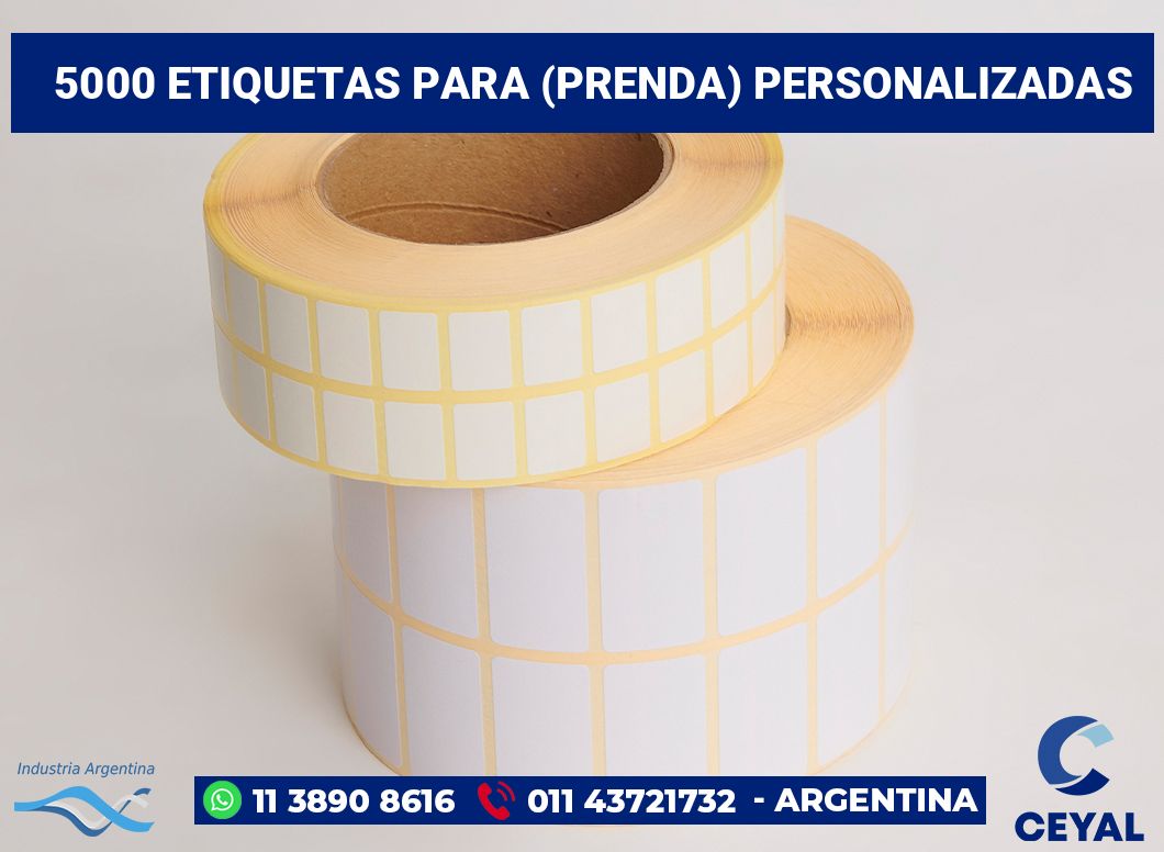 5000 Etiquetas para (prenda) personalizadas