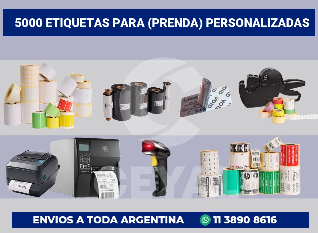 5000 Etiquetas para (prenda) personalizadas