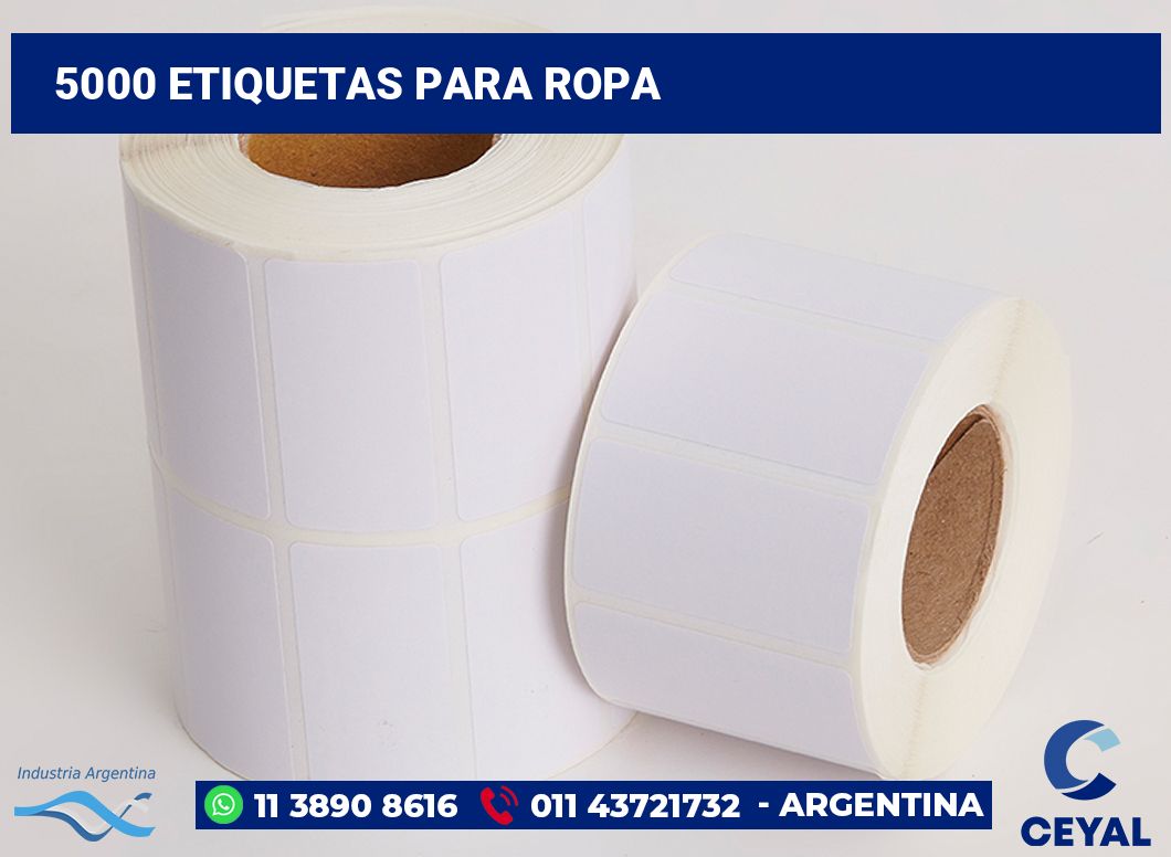 5000 Etiquetas para ropa