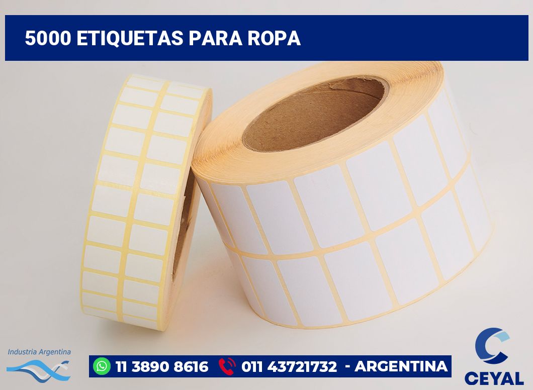 5000 Etiquetas para ropa