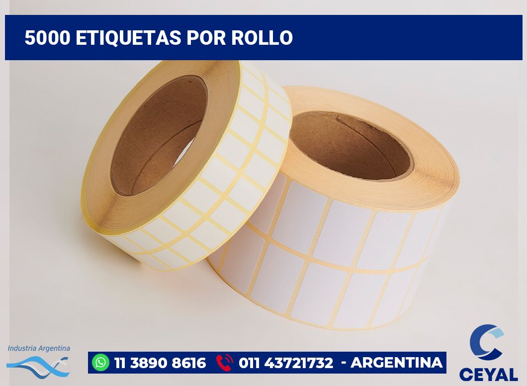 5000 Etiquetas por rollo