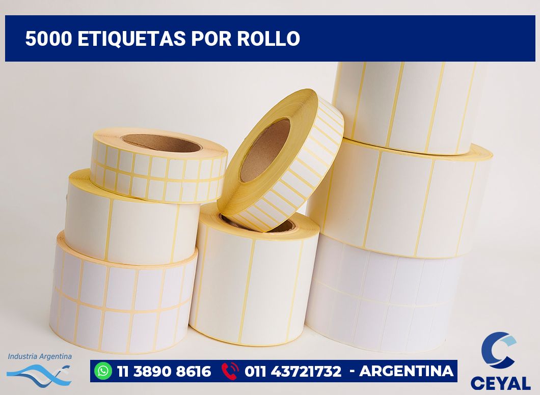 5000 Etiquetas por rollo