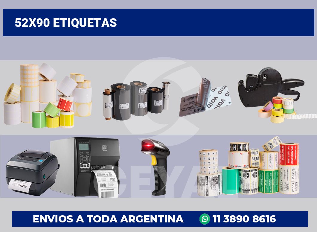 52×90 Etiquetas