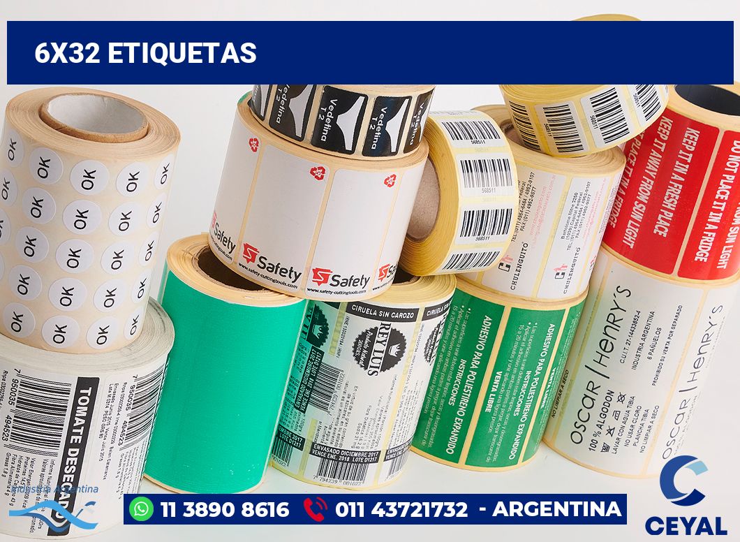 6x32 Etiquetas