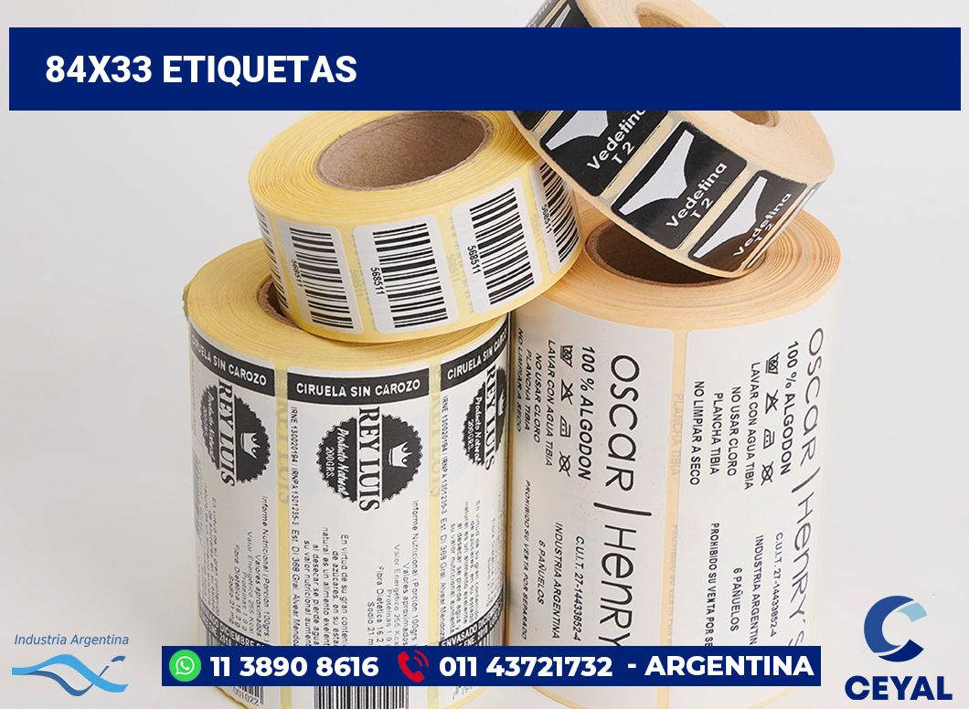 84x33 Etiquetas