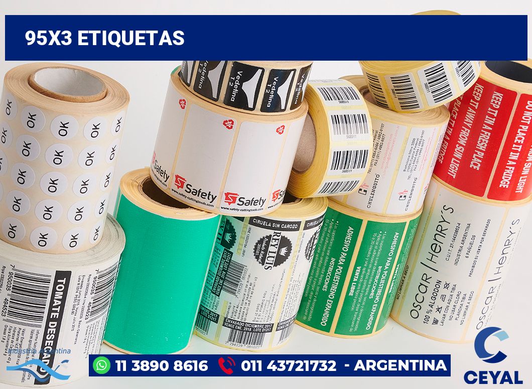 95x3 Etiquetas
