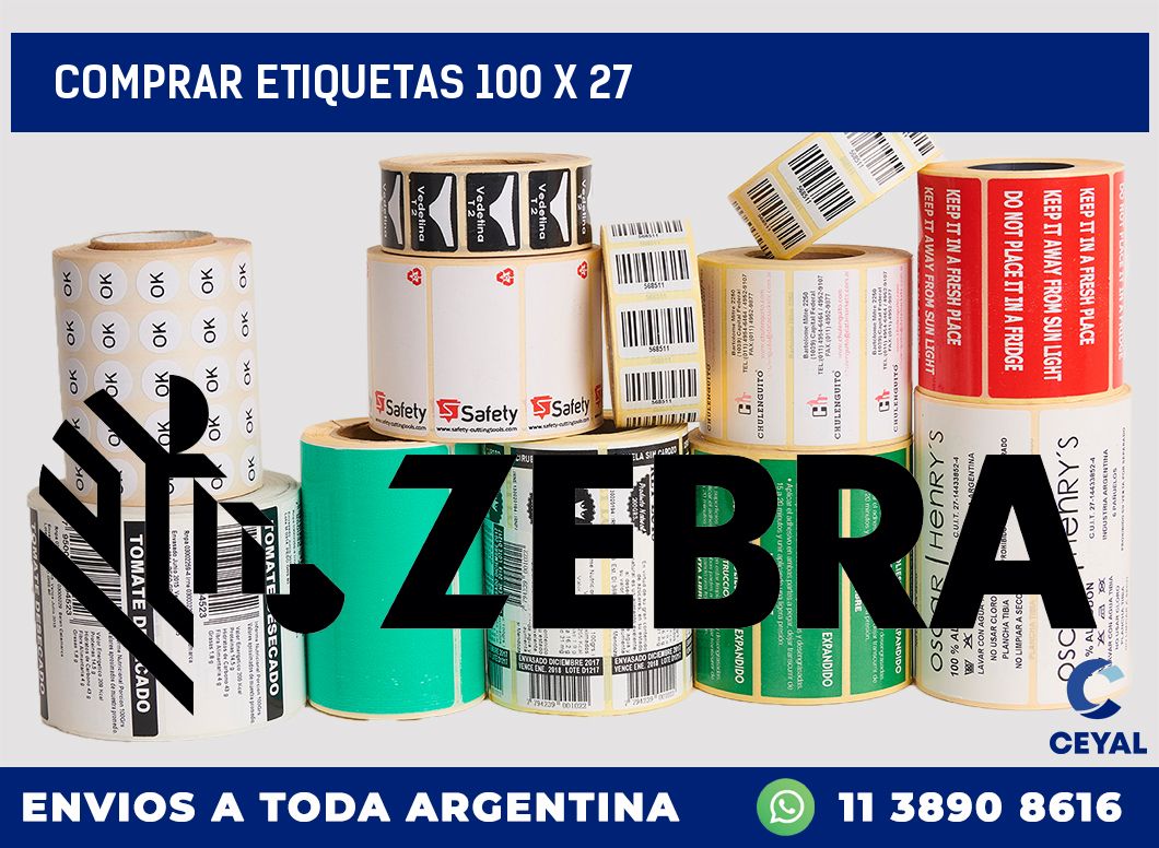 Comprar etiquetas 100 x 27