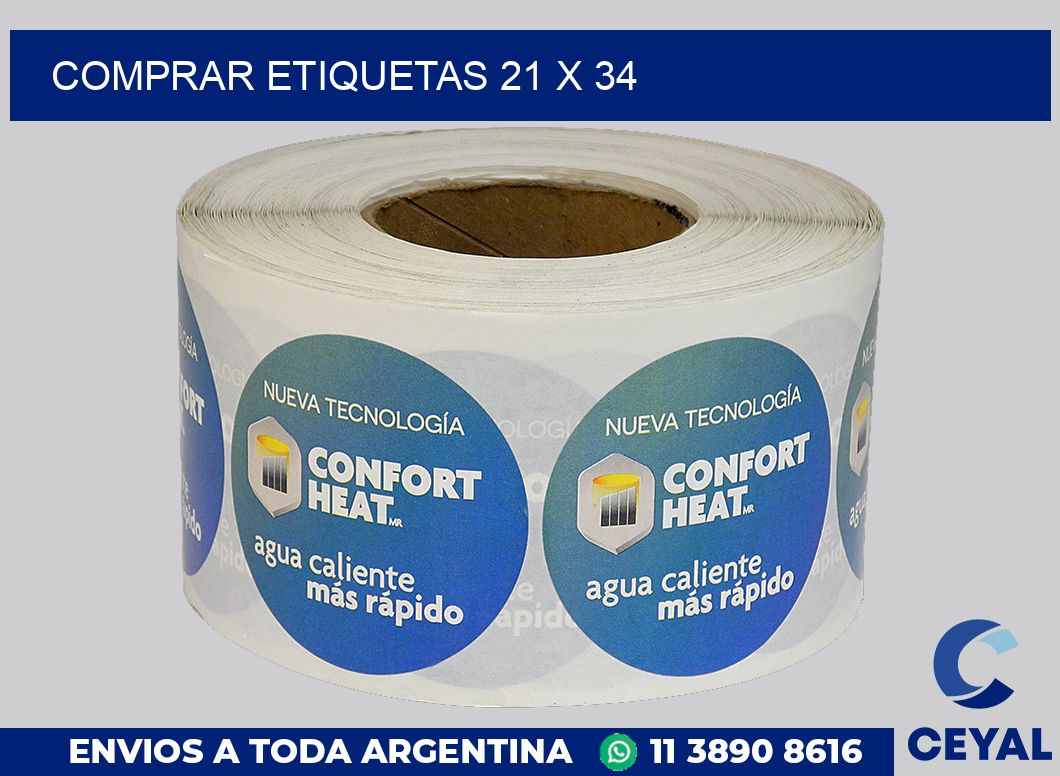 Comprar etiquetas 21 x 34