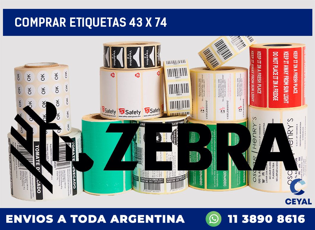 Comprar etiquetas 43 x 74