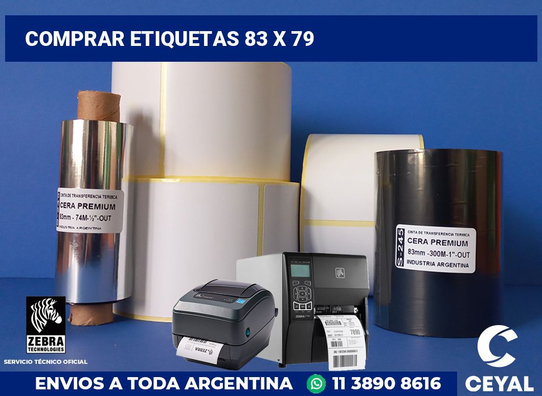 Comprar etiquetas 83 x 79