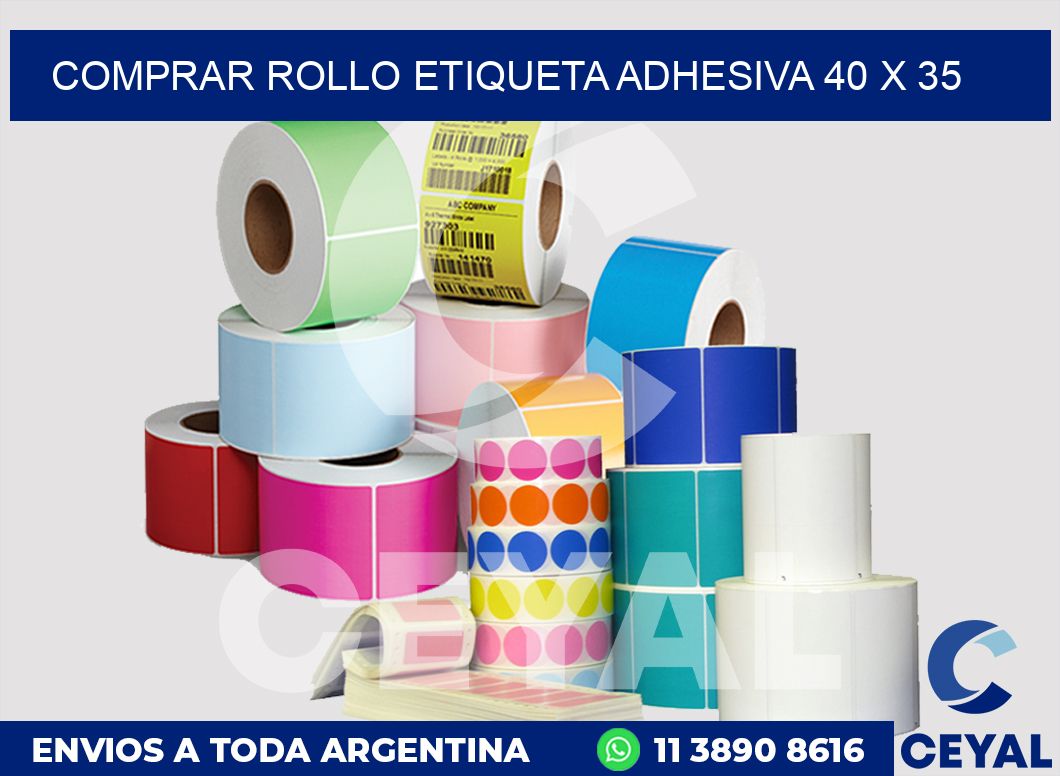 Comprar rollo etiqueta adhesiva 40 x 35