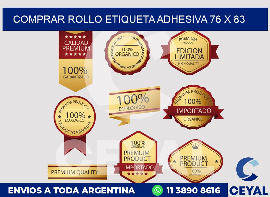 Comprar rollo etiqueta adhesiva 76 x 83