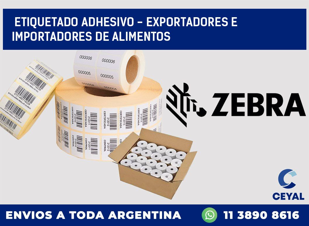 Etiquetado adhesivo – exportadores e importadores de alimentos