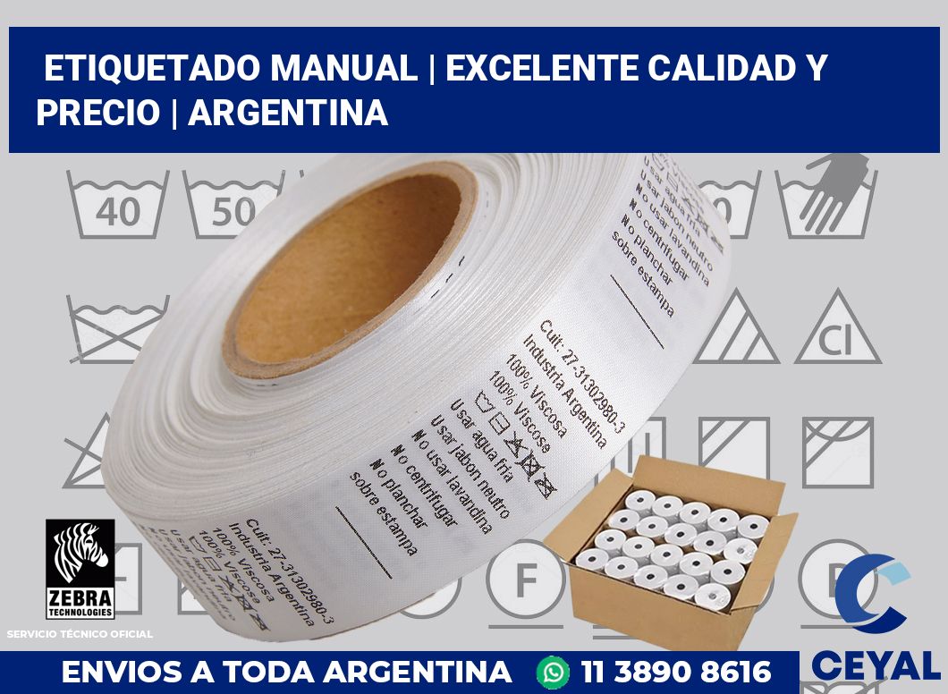 Etiquetado manual | Excelente calidad y precio | Argentina