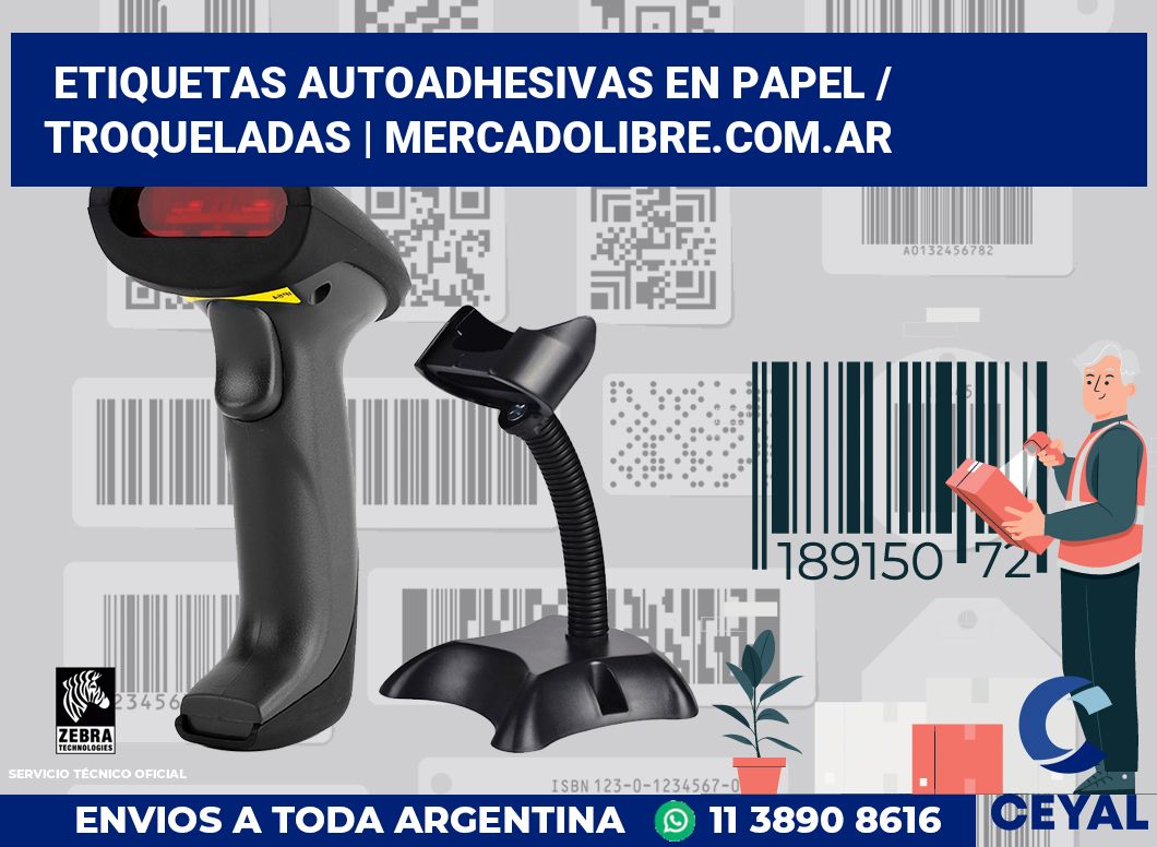 Etiquetas autoadhesivas en papel / Troqueladas | MercadoLibre.com.ar