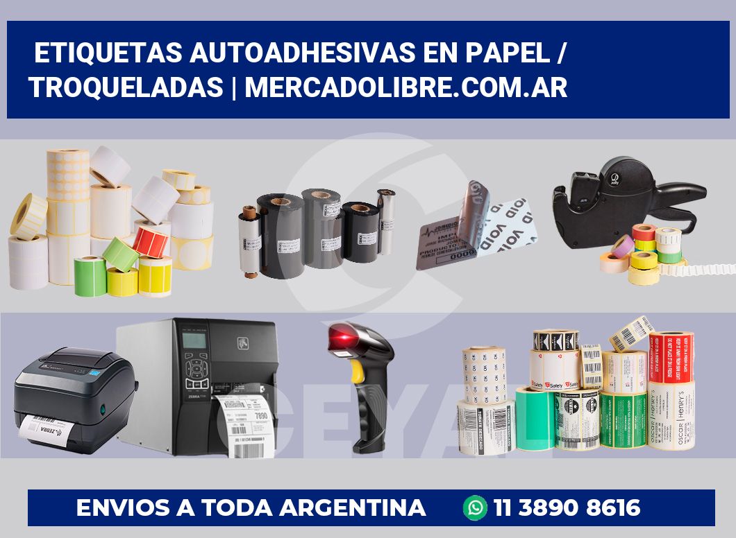 Etiquetas autoadhesivas en papel / Troqueladas | MercadoLibre.com.ar