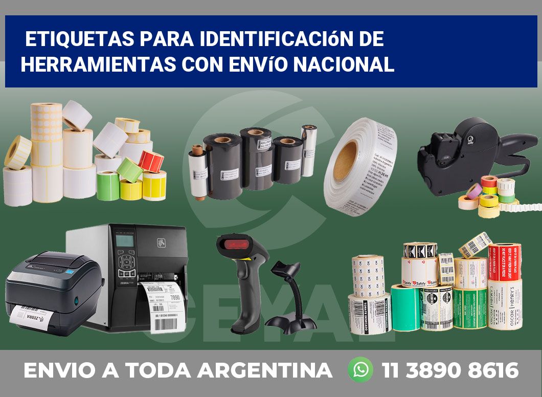 Etiquetas para Identificación de Herramientas con Envío Nacional