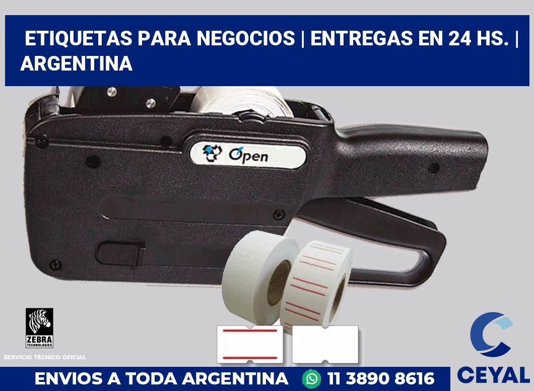 Etiquetas para negocios | Entregas en 24 hs. | Argentina