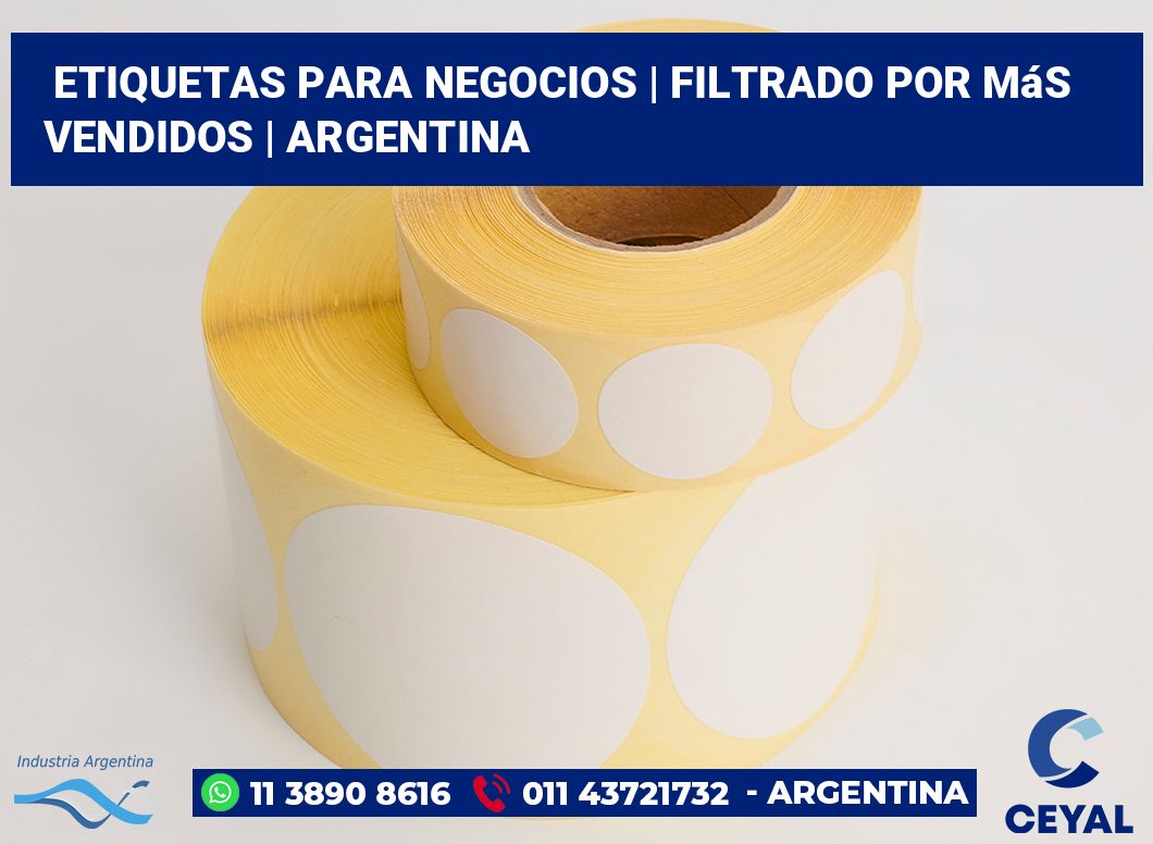 Etiquetas para negocios | Filtrado por más vendidos | Argentina