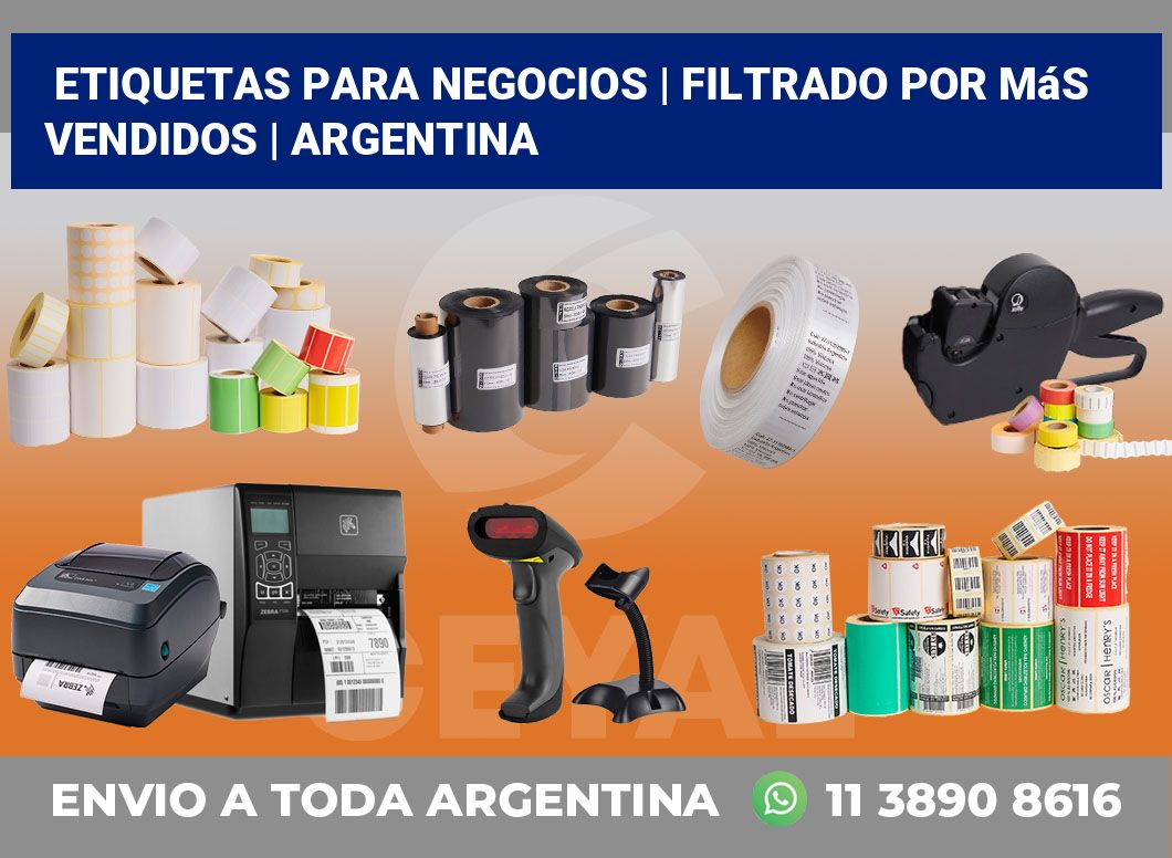 Etiquetas para negocios | Filtrado por más vendidos | Argentina