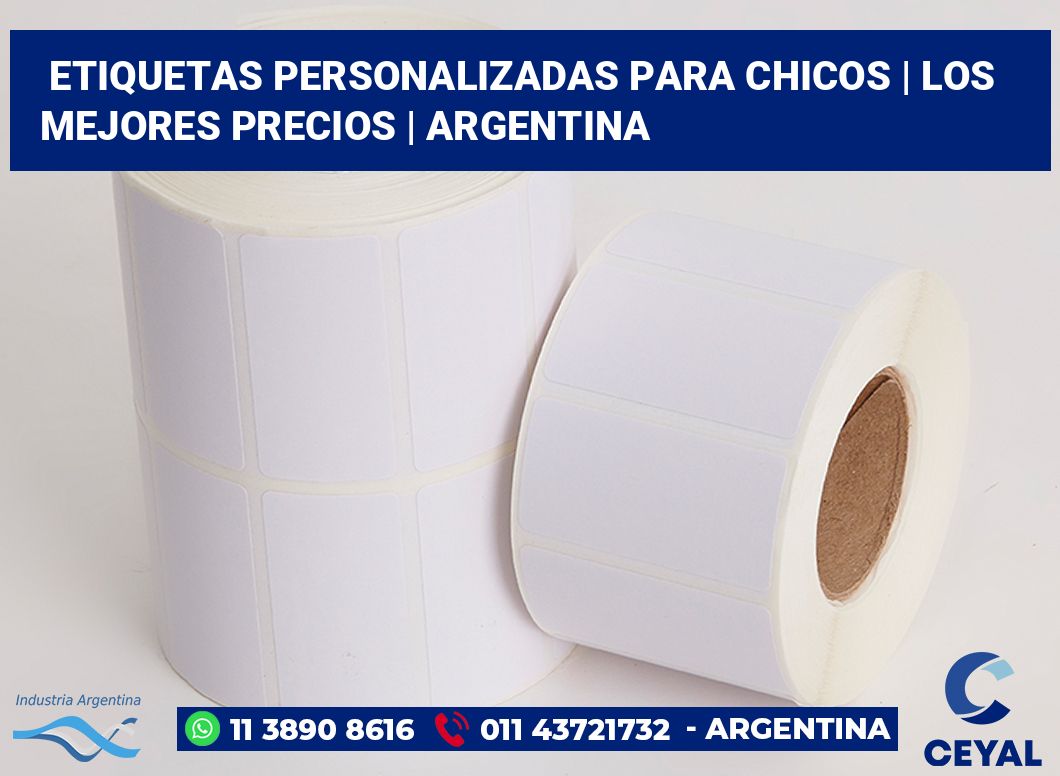 Etiquetas personalizadas para chicos | Los mejores precios | Argentina