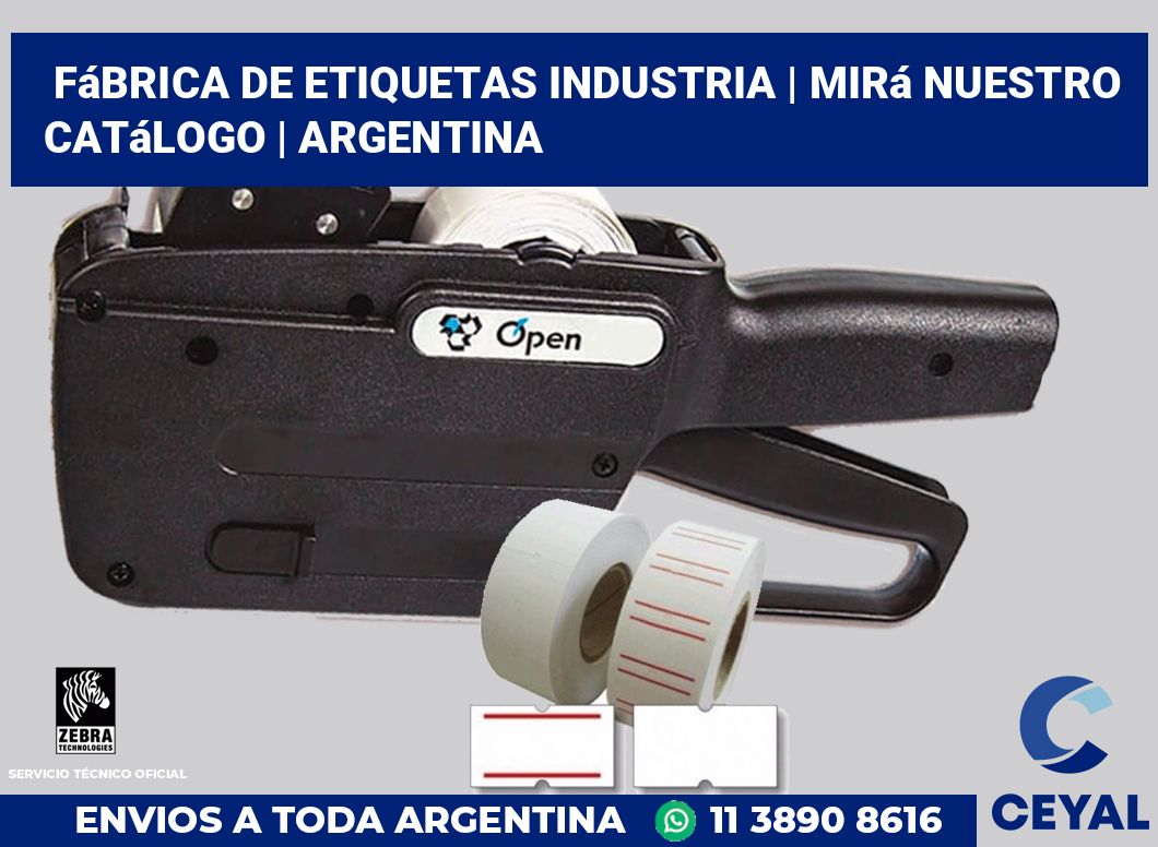Fábrica de etiquetas industria | Mirá nuestro catálogo | Argentina