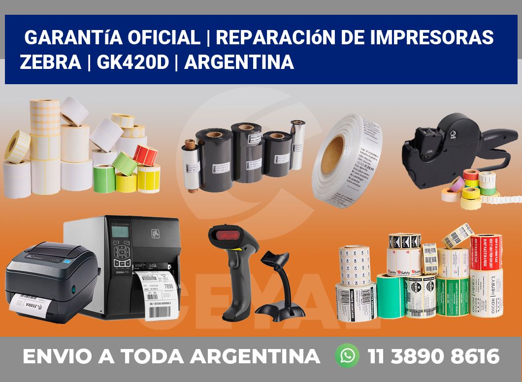 Garantía oficial | Reparación de impresoras ZEBRA | GK420d | Argentina