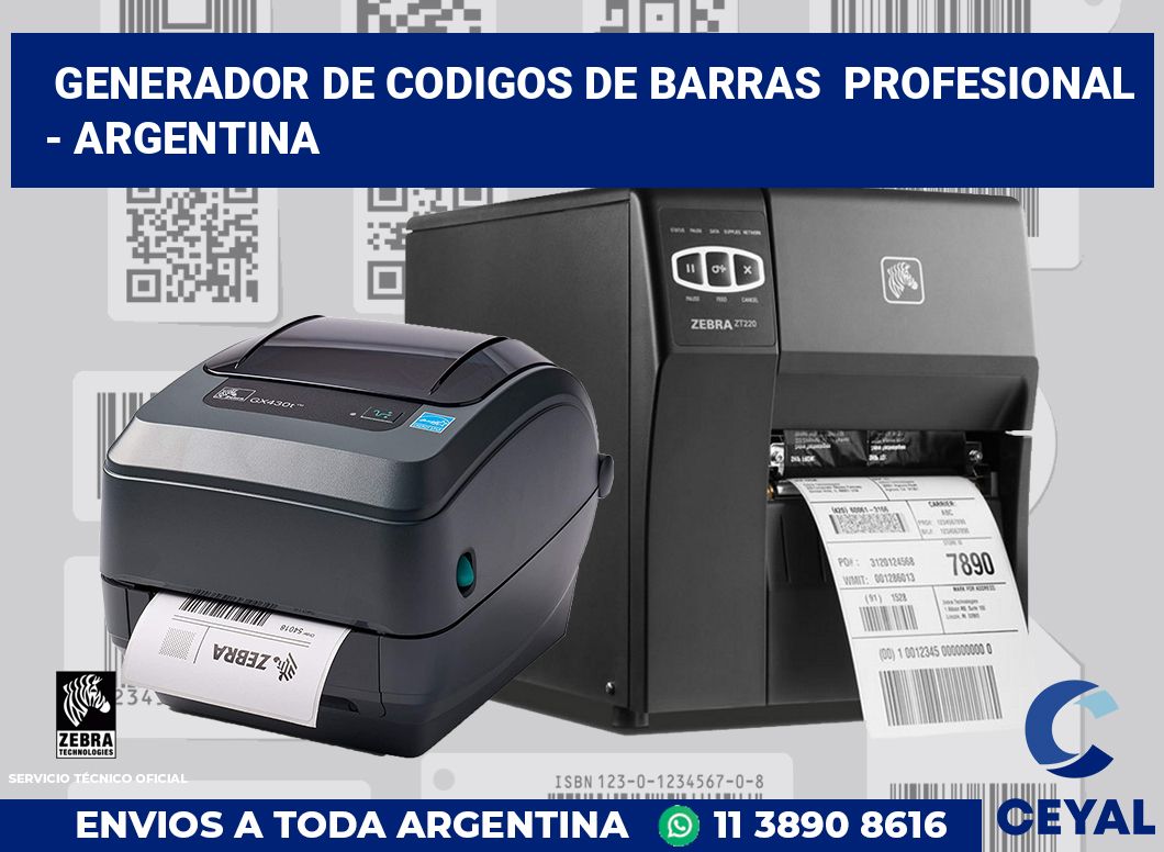 Generador de codigos de barras  profesional  - Argentina