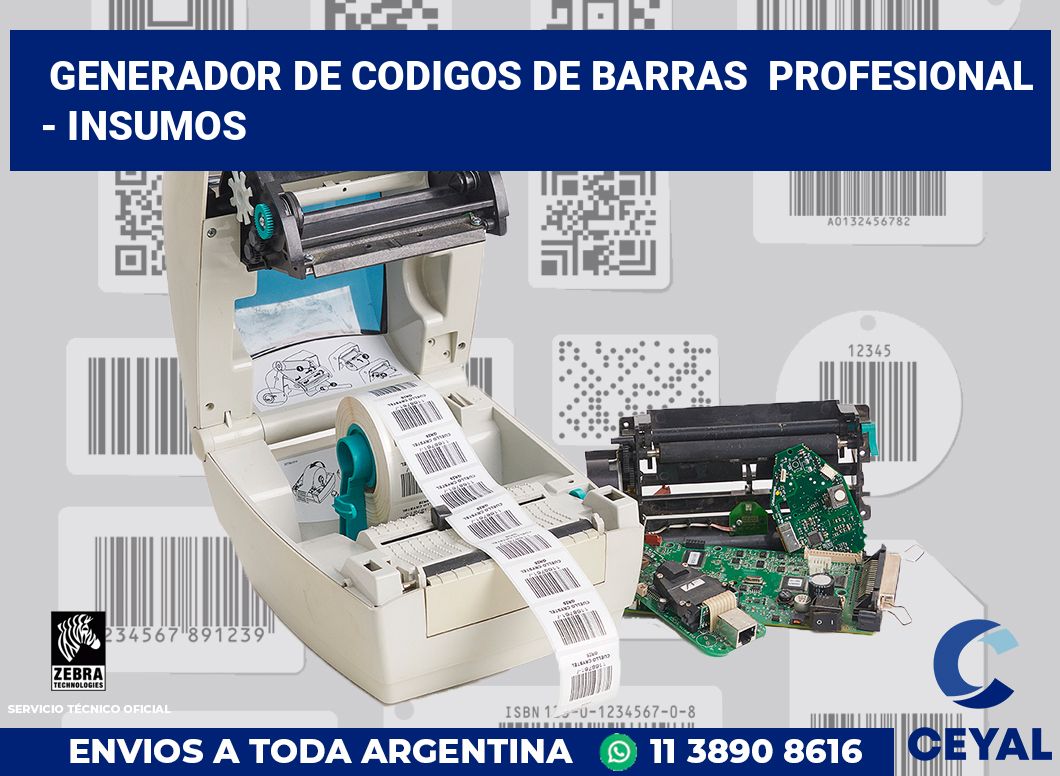Generador de codigos de barras  profesional  - Insumos