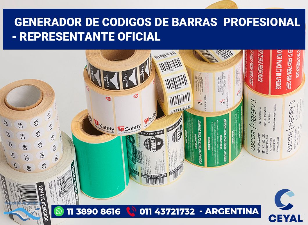 Generador de codigos de barras  profesional  - Representante oficial