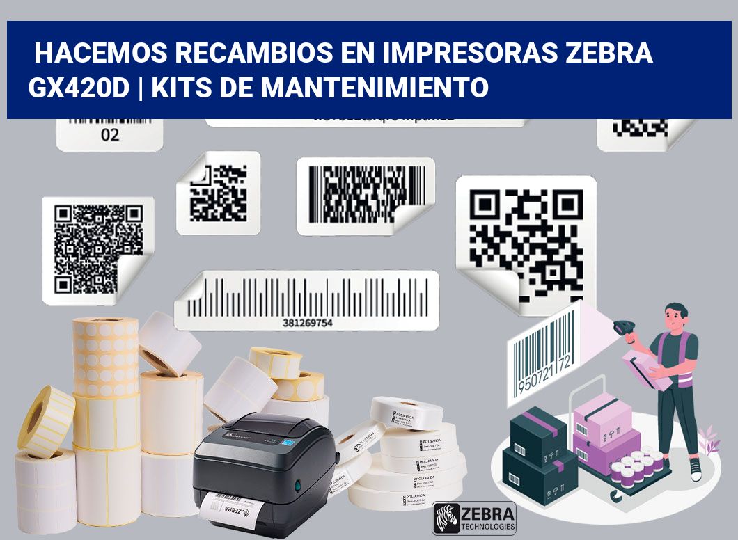 Hacemos recambios en impresoras Zebra GX420d | Kits de mantenimiento