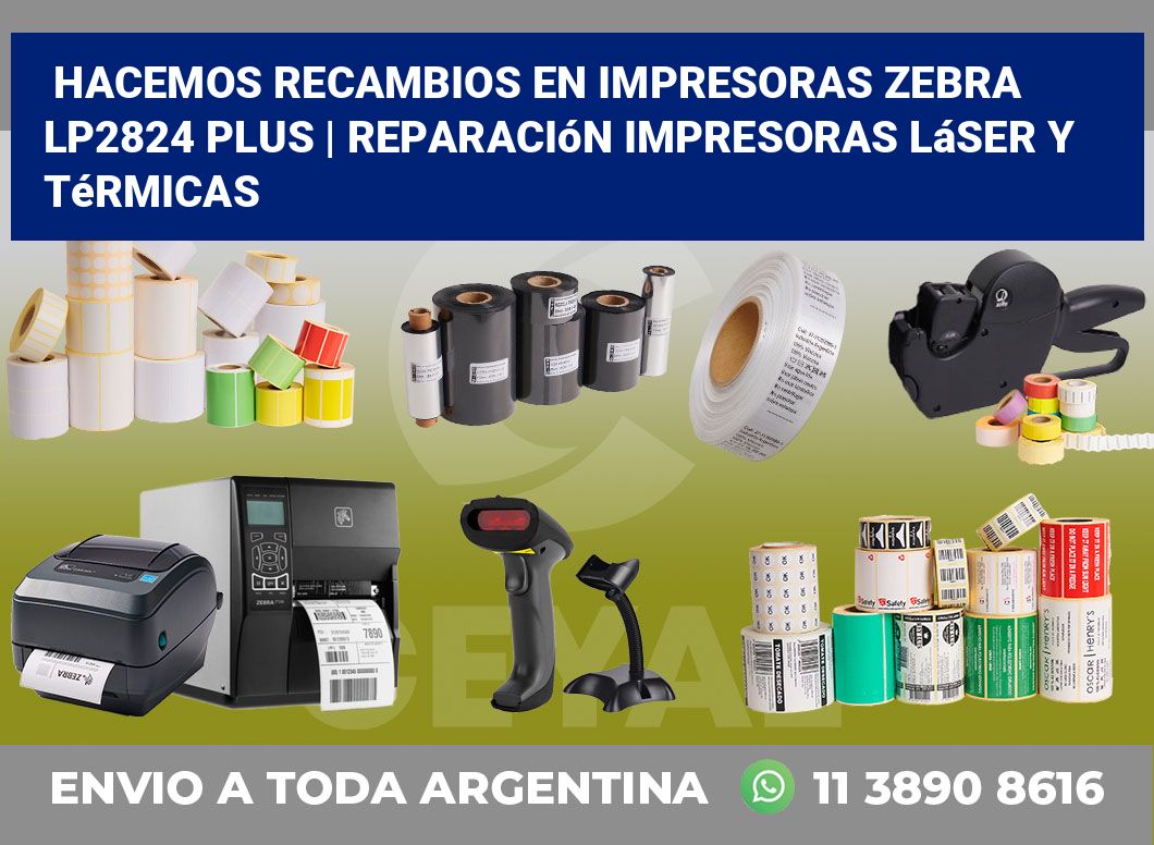 Hacemos recambios en impresoras Zebra LP2824 Plus | Reparación impresoras láser y térmicas