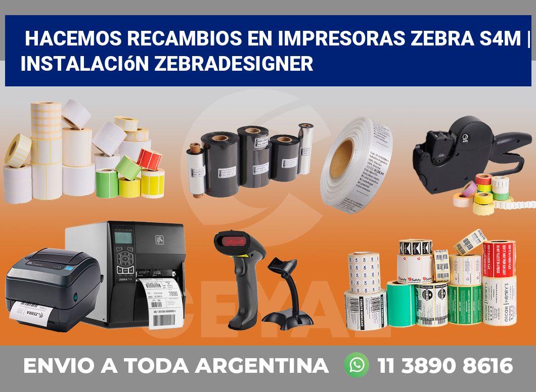 Hacemos recambios en impresoras Zebra S4M | Instalación ZebraDesigner