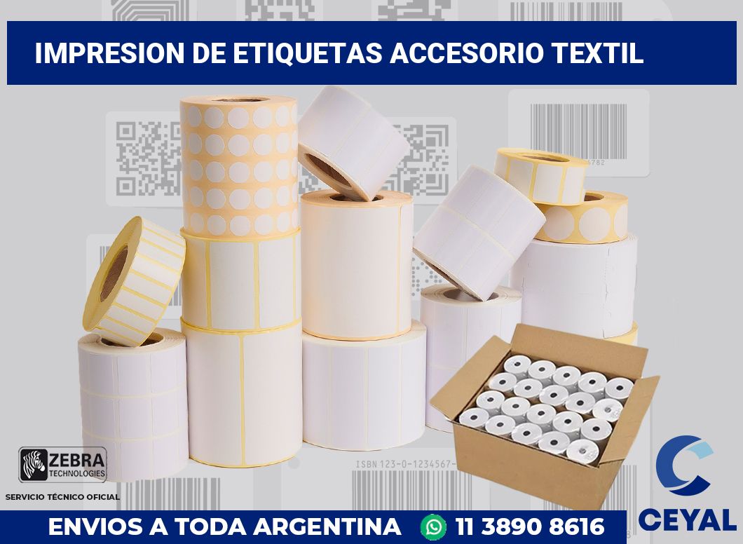Impresion de etiquetas accesorio textil