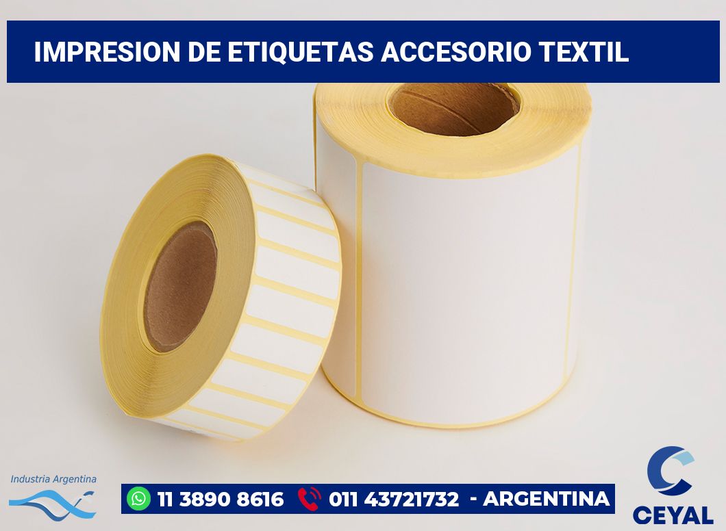 Impresion de etiquetas accesorio textil