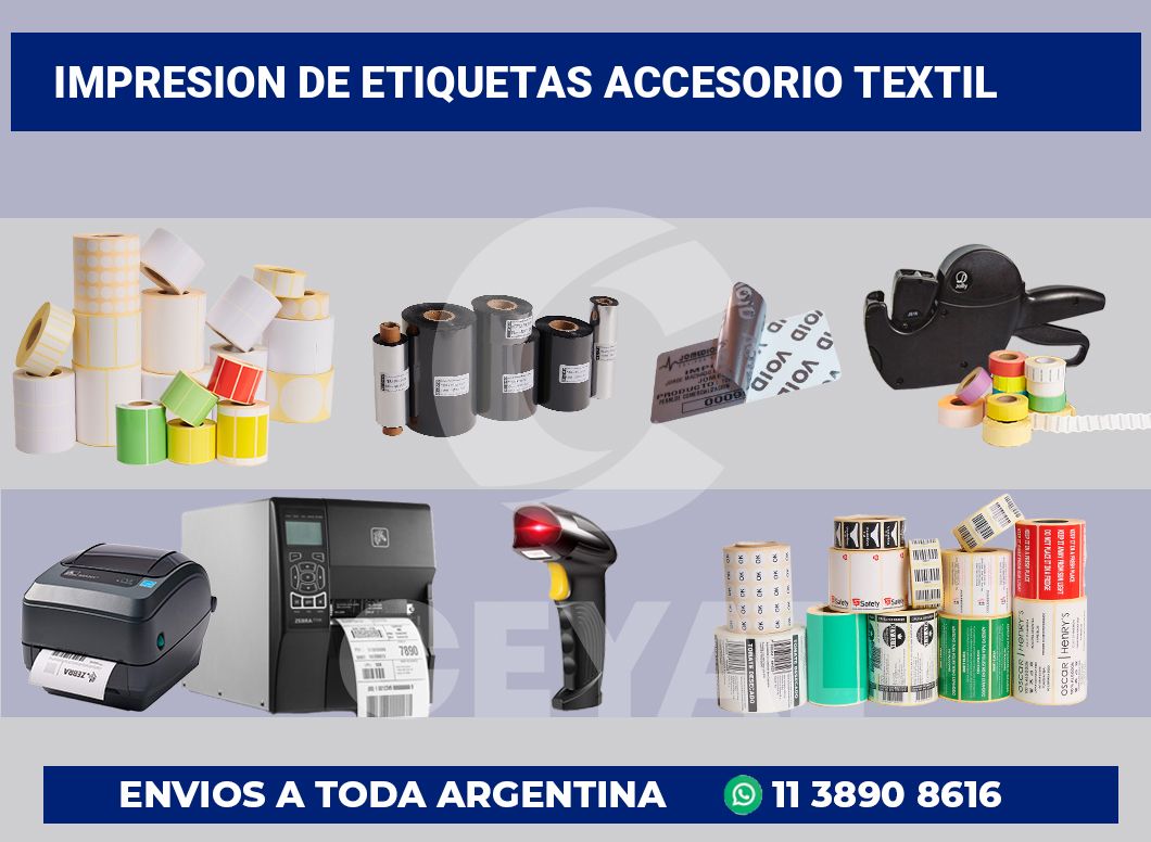 Impresion de etiquetas accesorio textil