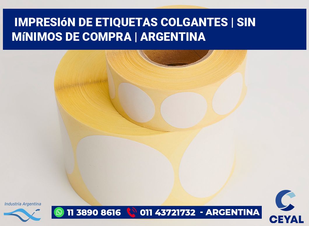 Impresión de etiquetas colgantes | Sin mínimos de compra | Argentina