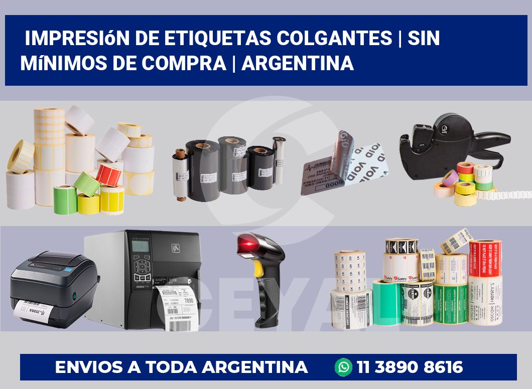 Impresión de etiquetas colgantes | Sin mínimos de compra | Argentina