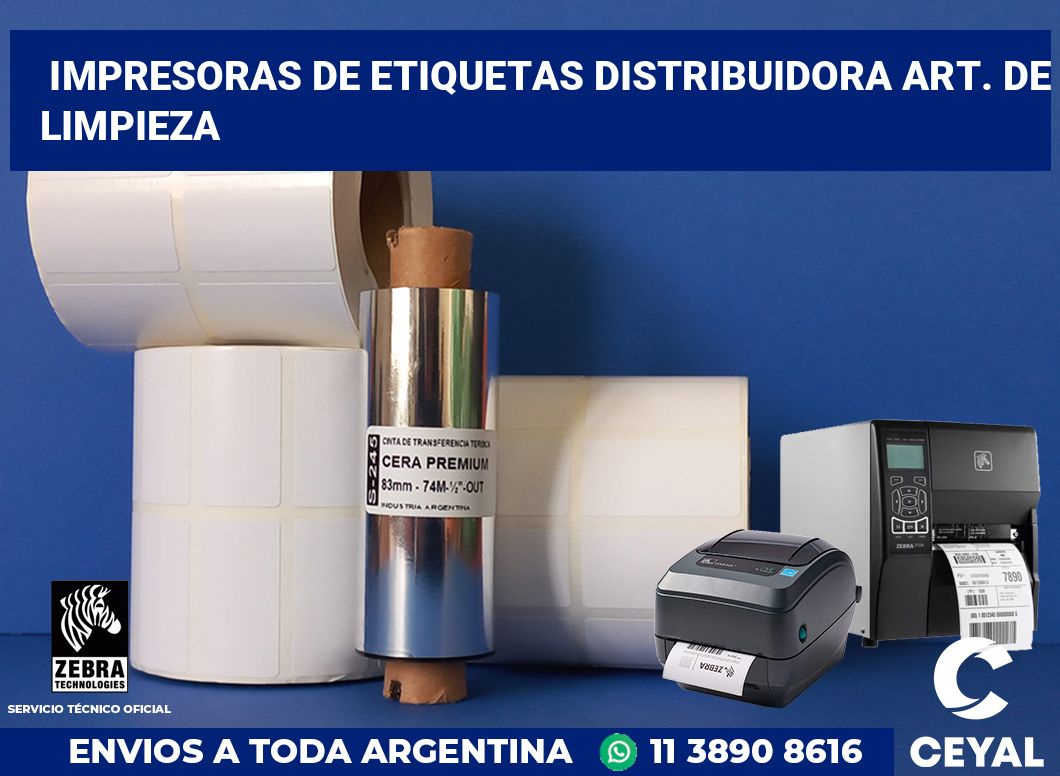 Impresoras de etiquetas Distribuidora art. De limpieza