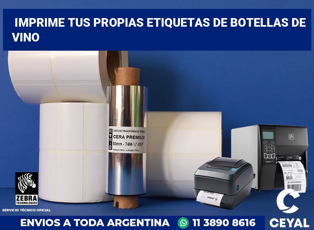 Imprime tus Propias Etiquetas de Botellas de Vino
